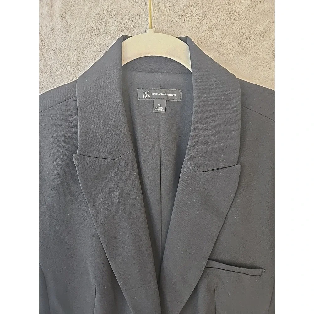 I.N.C. International Concepts Women's Menswear Blazer Black Sz XL